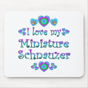 I Liebe mein MiniaturSchnauzer Mousepad