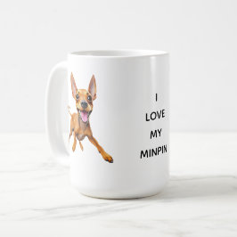 I LIEBE MEIN MINPIN Mininpin Minipinscher Hundedat Kaffeetasse