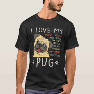 I Liebe Mein Mops Hund Mama Vater Funny Niedlich G T-Shirt