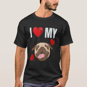I Liebe Mein Mops Niedlich Adorable Mops Dutch Bul T-Shirt