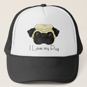 I Liebe mein Mops Truckerkappe