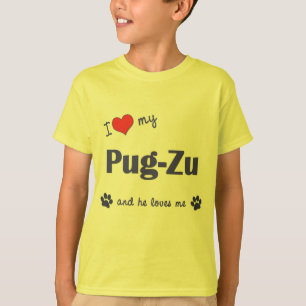 I Liebe mein Mops-Zu (männlicher Hund) T-Shirt