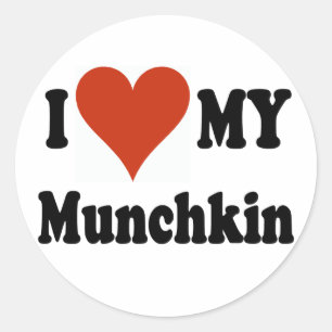 I Liebe Mein Munchkin-Merchandise Runder Aufkleber
