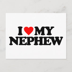 I LIEBE MEIN NEFFE POSTKARTE