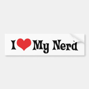 I Liebe Mein Nerd Autoaufkleber