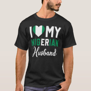 I Liebe Mein nigerianischer Ehemann Kanada Flag Ve T-Shirt