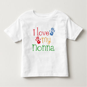 I Liebe mein Nonna Handprints Kleinkind T-shirt
