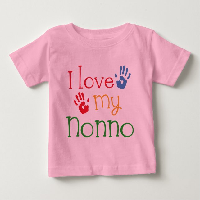 I Liebe mein Nonno (Handprints) Baby T-shirt (Vorderseite)