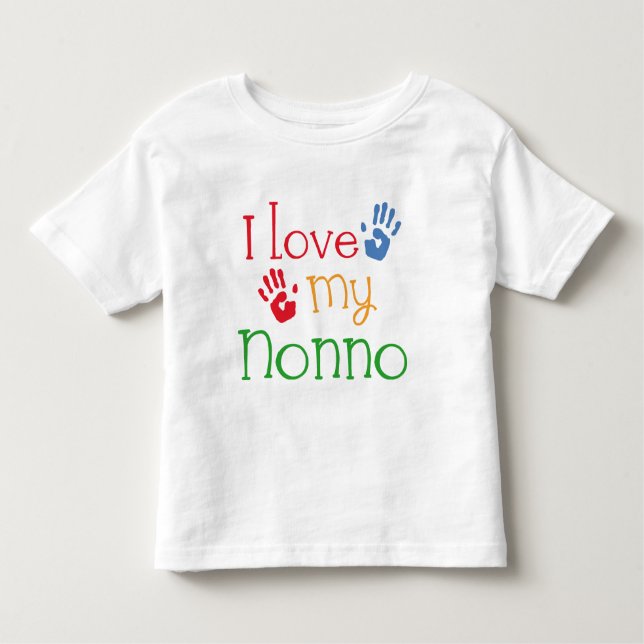 I Liebe mein Nonno (Handprints) Kleinkind T-shirt (Vorderseite)