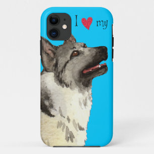 I Liebe mein norwegisches Elkhound iPhone 11 Hülle