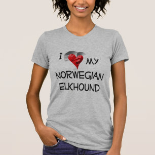 I Liebe mein norwegisches Elkhound T-Shirt