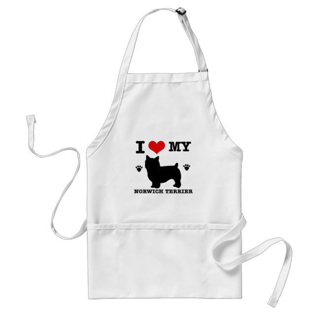 I Liebe mein Norwich-Terrier Schürze (Vorne)