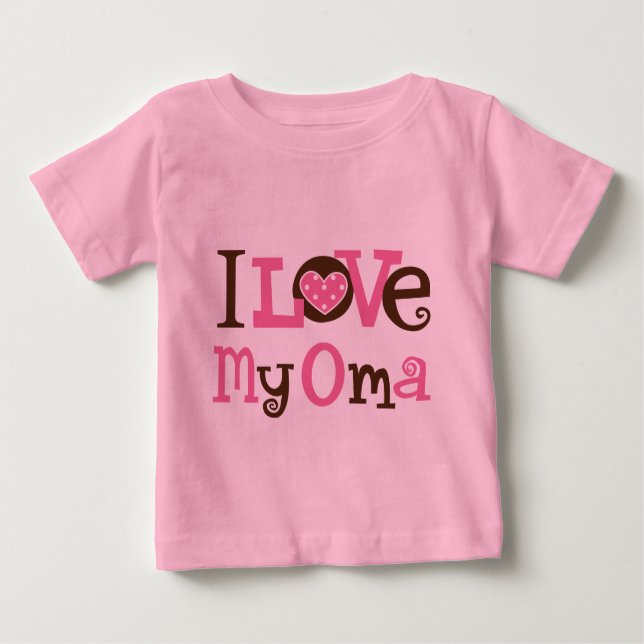 I Liebe mein Oma Baby T-shirt (Vorderseite)