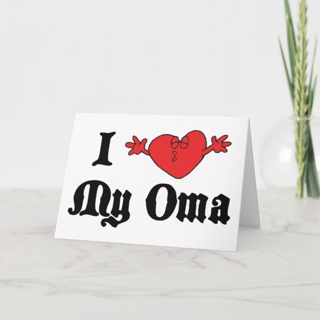 I Liebe mein Oma Geschenk Karte (Vorderseite)