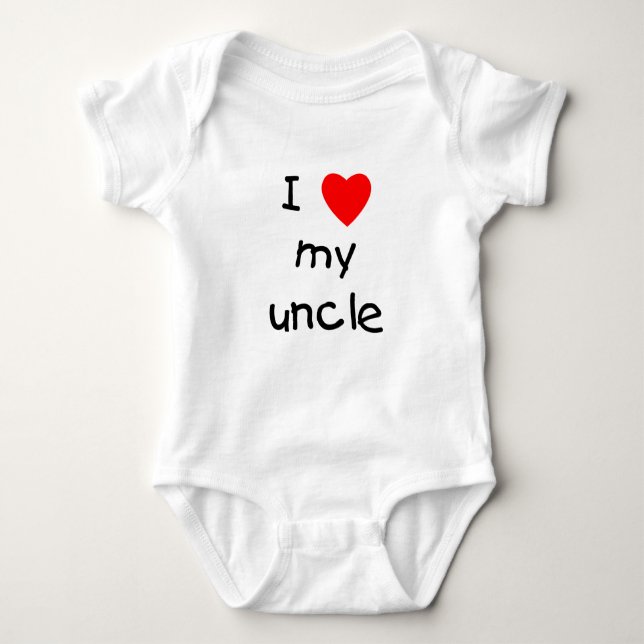 I Liebe mein Onkel Baby Strampler (Vorderseite)