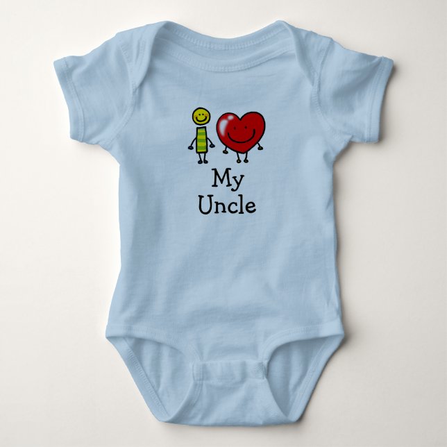 I Liebe mein Onkel Baby Strampler (Vorderseite)