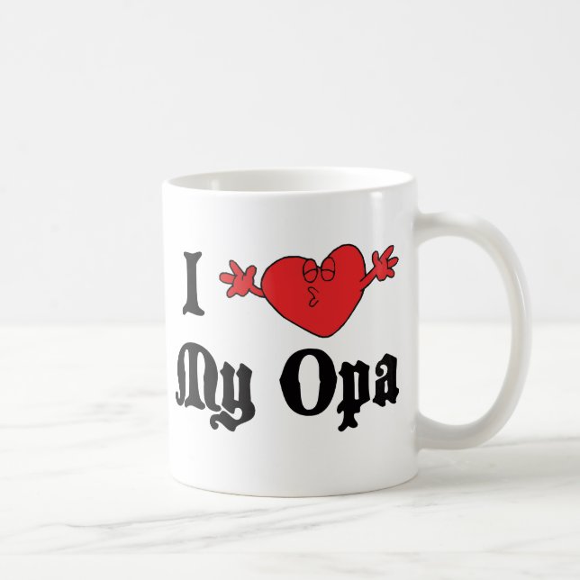 I Liebe mein Opa Geschenk Kaffeetasse (Rechts)