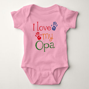 I Liebe mein Opa (Handprints) Baby Strampler