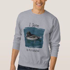 I Liebe Mein Opa Lake Bird Foto Schwarz-weiß Duck Sweatshirt