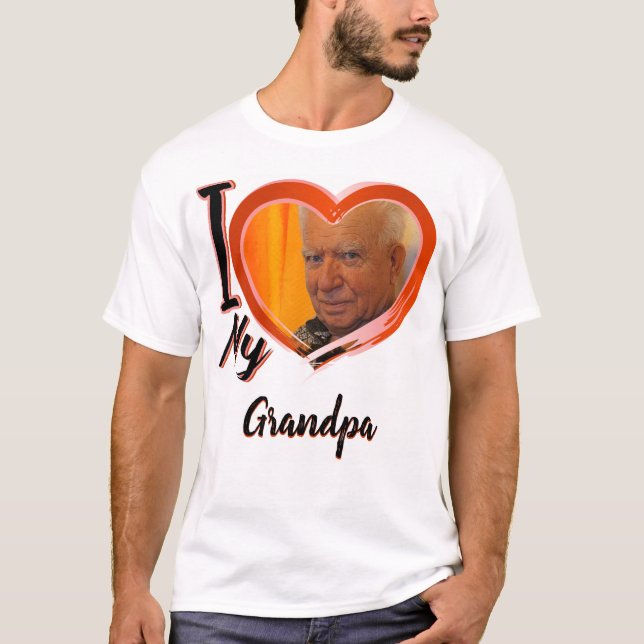 I Liebe mein Opa _ Sondergeschenk T - Shirt (Vorderseite)