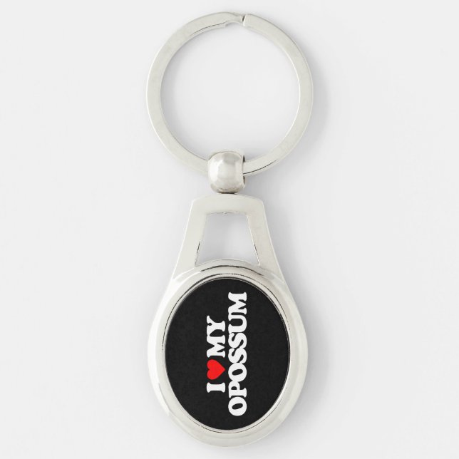 I LIEBE MEIN OPOSSUM SCHLÜSSELANHÄNGER (Vorderseite)