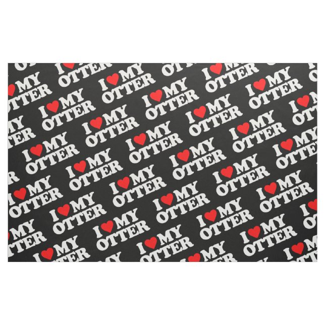 I LIEBE MEIN OTTER STOFF (Fat Quarter (45,7 x 55,9 cm))