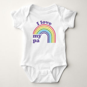 I Liebe Mein Pa - Niedlicher Regenbogen Baby Strampler
