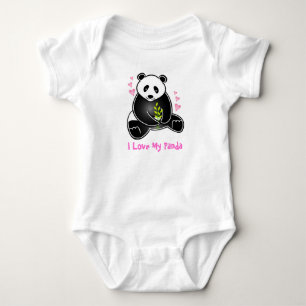 I Liebe mein Panda Baby Strampler
