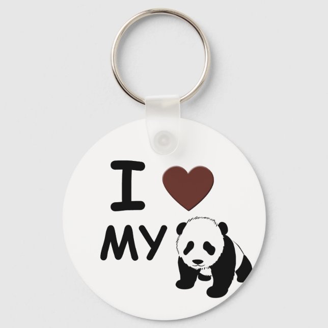 I LIEBE MEIN PANDA SCHLÜSSELANHÄNGER (Vorderseite)