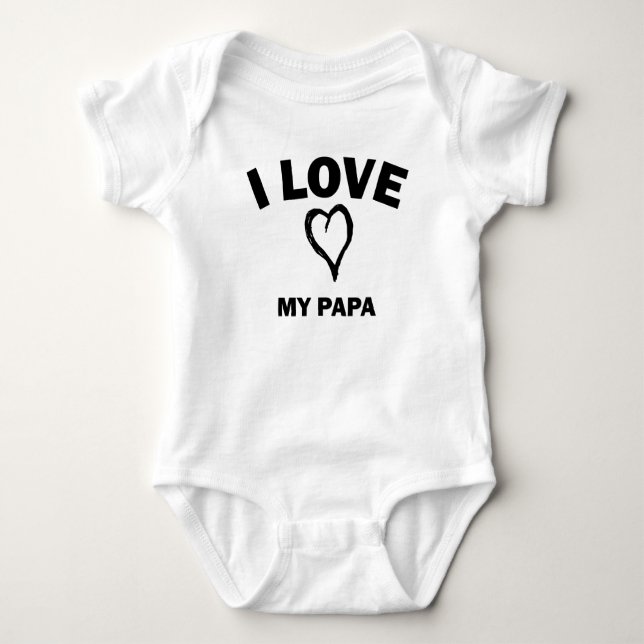 I Liebe mein Papa Baby Strampler (Vorderseite)