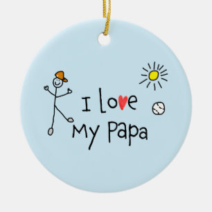 I Liebe Mein Papa-Foto Keramik Ornament