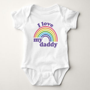 I Liebe Mein Papa - Niedlicher Regenbogen Baby Strampler