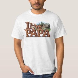 *~* I LIEBE MEIN PAPA Vatertag Rustikale AP86 T-Shirt