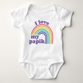 I Liebe Mein Papik - Niedlicher Regenbogen Baby Strampler