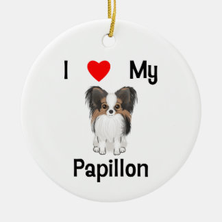 I Liebe mein Papillon (Bild) Keramikornament