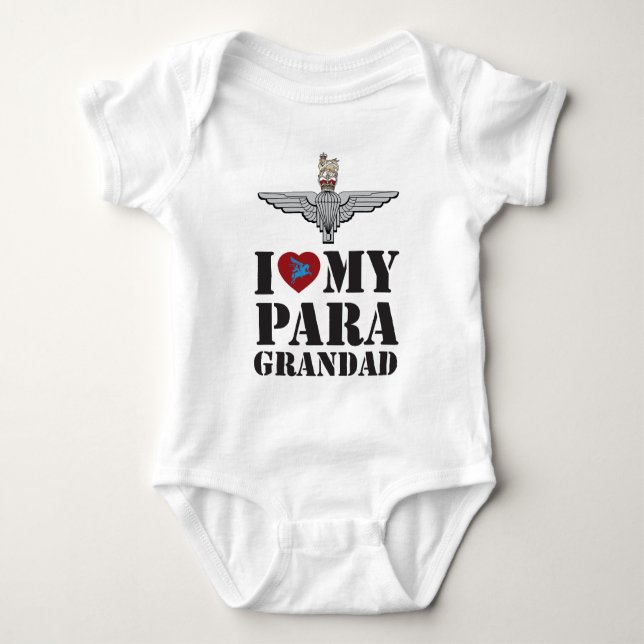 I LIEBE MEIN PARA GRANDAD BABY STRAMPLER (Vorderseite)