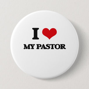 I Liebe mein Pastor Button