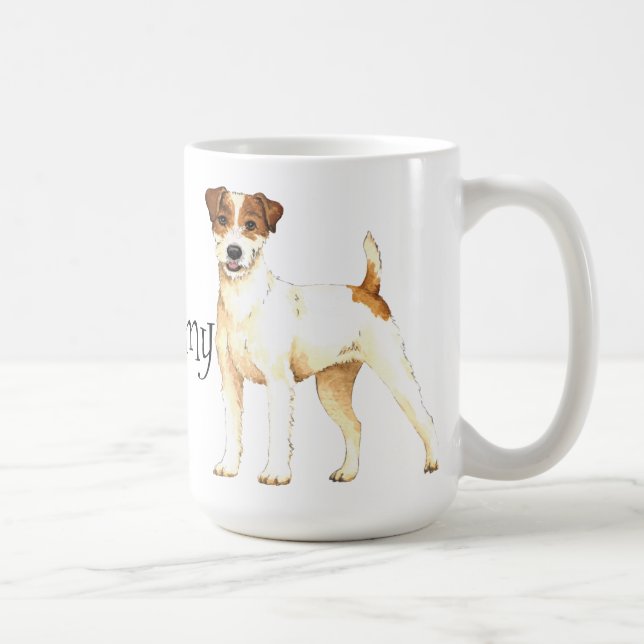 I Liebe mein Pastor-Russell-Terrier Kaffeetasse (Rechts)