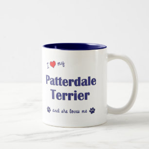 I Liebe mein Patterdale Terrier (weiblicher Hund) Zweifarbige Tasse