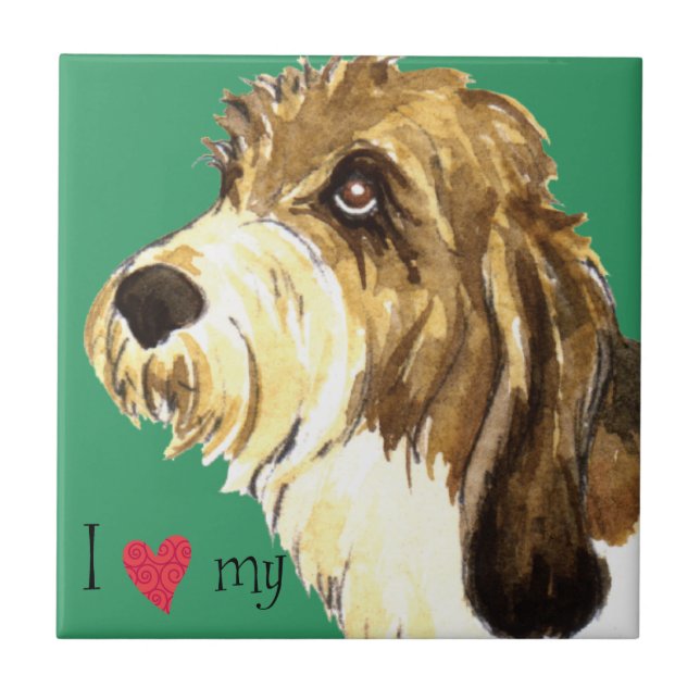 I Liebe mein PBGV Fliese (Vorderseite)