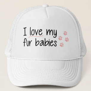 I Liebe mein Pelz-Baby-Hut Truckerkappe