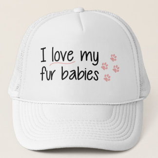 I Liebe mein Pelz-Baby-Hut Truckerkappe