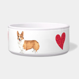 I Liebe mein Pembroke-WaliserCorgi Napf