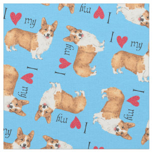 I Liebe mein Pembroke-WaliserCorgi Stoff