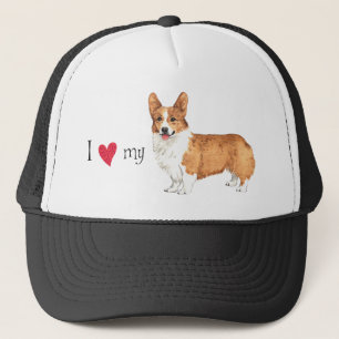 I Liebe mein Pembroke-WaliserCorgi Truckerkappe
