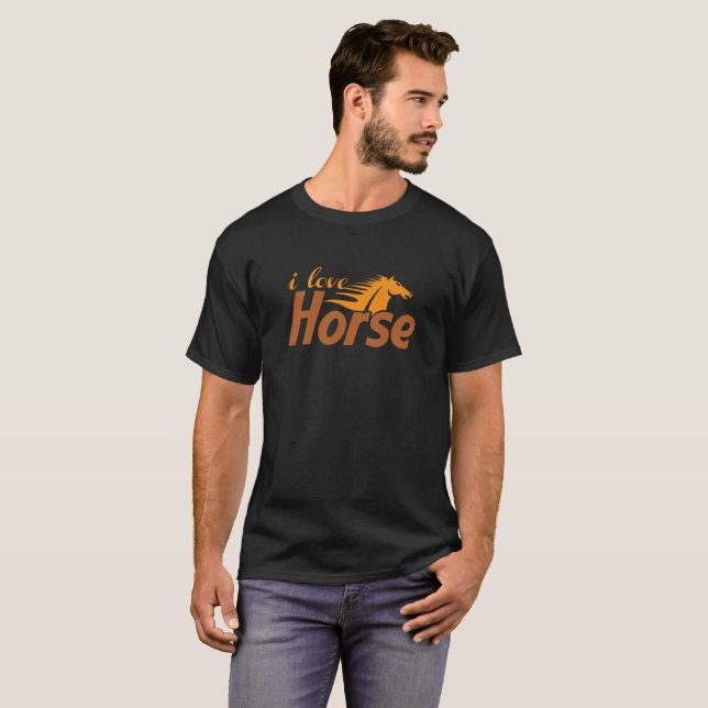 i Liebe mein Pferd T-Shirt (Vorne ganz)