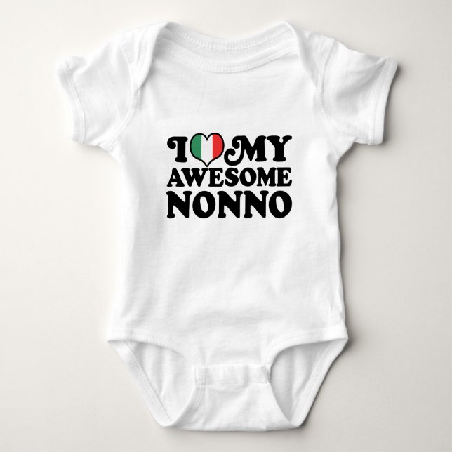 I Liebe Mein Phantastischer Nonno Baby Strampler (Vorderseite)
