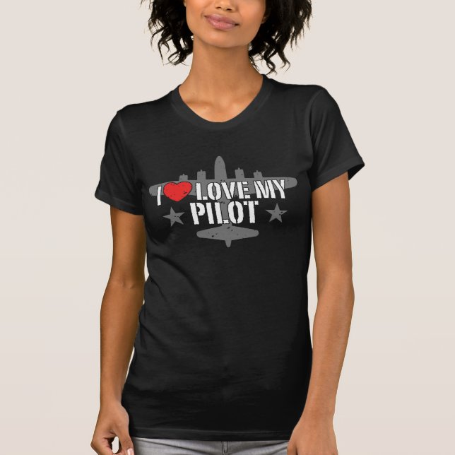 I Liebe Mein Pilot T-Shirt (Vorderseite)