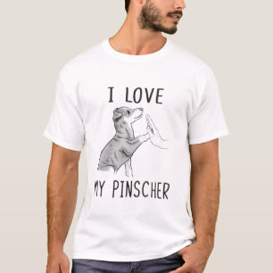 I Liebe Mein Pinscher Dobermann Pinscher Women T-Shirt