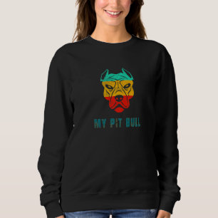 I Liebe mein Pit Bull Dog Vater Mama Vintag Pitbul Sweatshirt